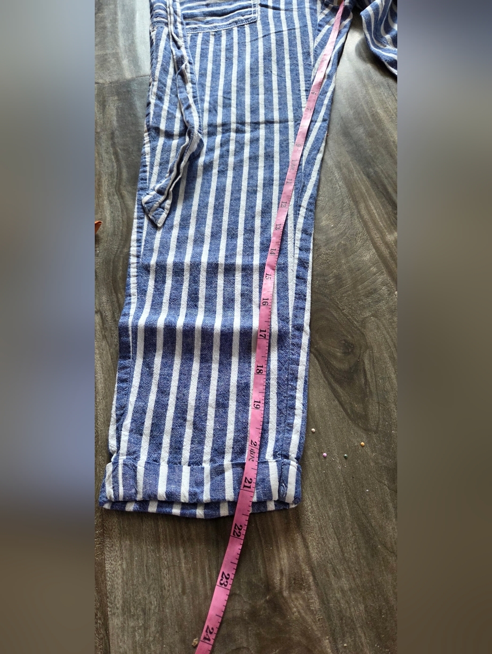 Joe Fresh Blue and White Striped Pants